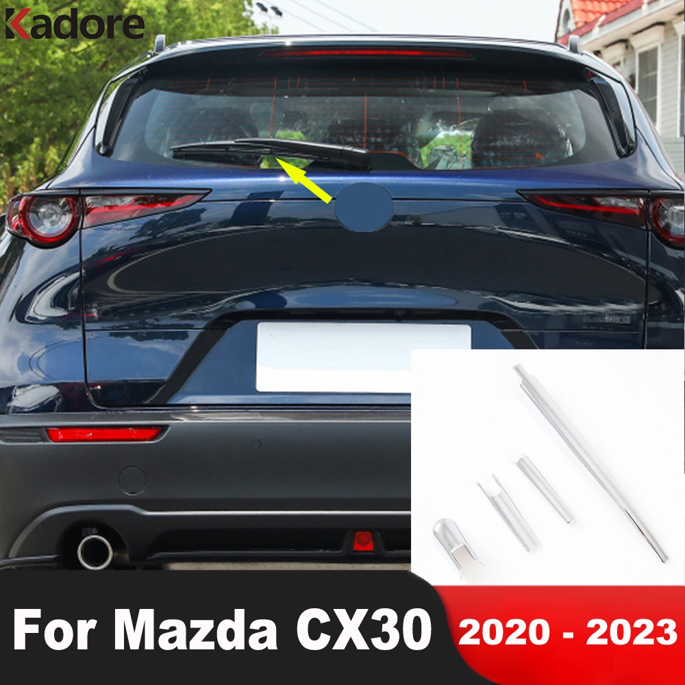 MAZDA 馬自達 CX30 CX-30 2020 2021 2022 2023 鍍鉻尾擋風玻璃臂刀片飾件汽車配件的後窗