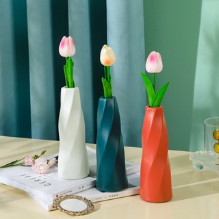 人造塑料花瓶擺件客廳插花美式餐桌現代輕奢風格家居電視櫃乾花軟裝