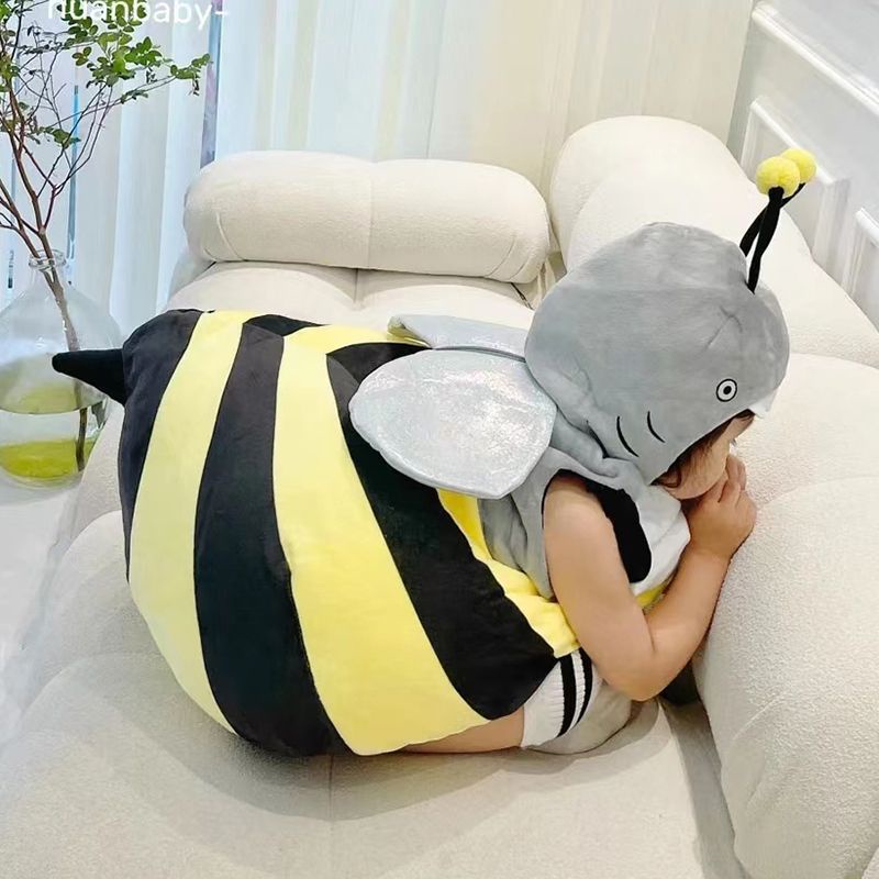 🔥台灣免運🔥 鯊bee蜜蜂服裝 蜜蜂人偶 搞怪人偶 毛絨玩具 人偶演出服 兒童小蜜蜂 創意成人套裝玩偶 J