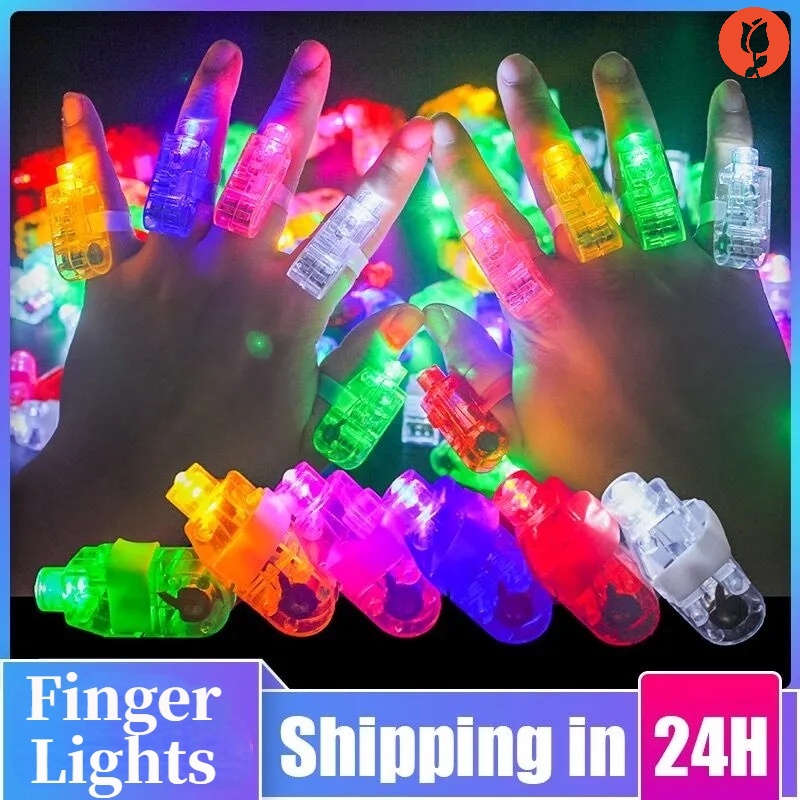 Led 手指燈/6 色手指手電筒,適合兒童生日派對用品
