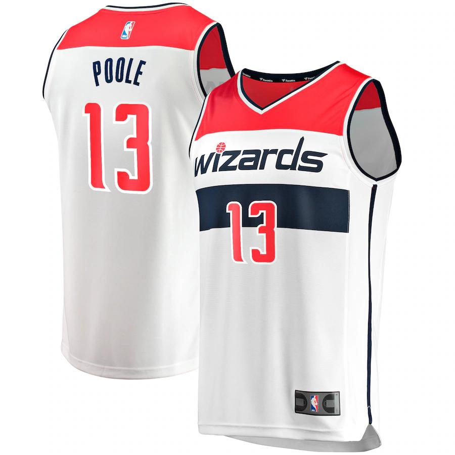 Jordan Poole 運動背心籃球球衣華盛頓奇才隊球衣 NBA 印花籃球背心原宿籃球球衣 2023 夏季球衣背心