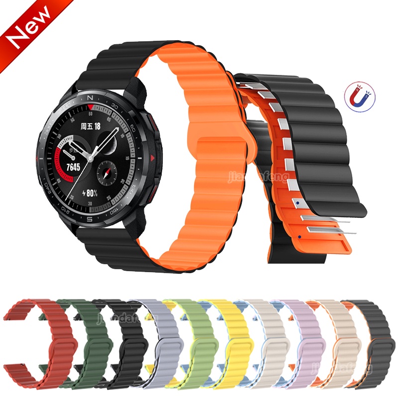 HONOR Watch GS Pro GS 3 Magic Watch 2 環扣腕帶的矽膠磁性錶帶