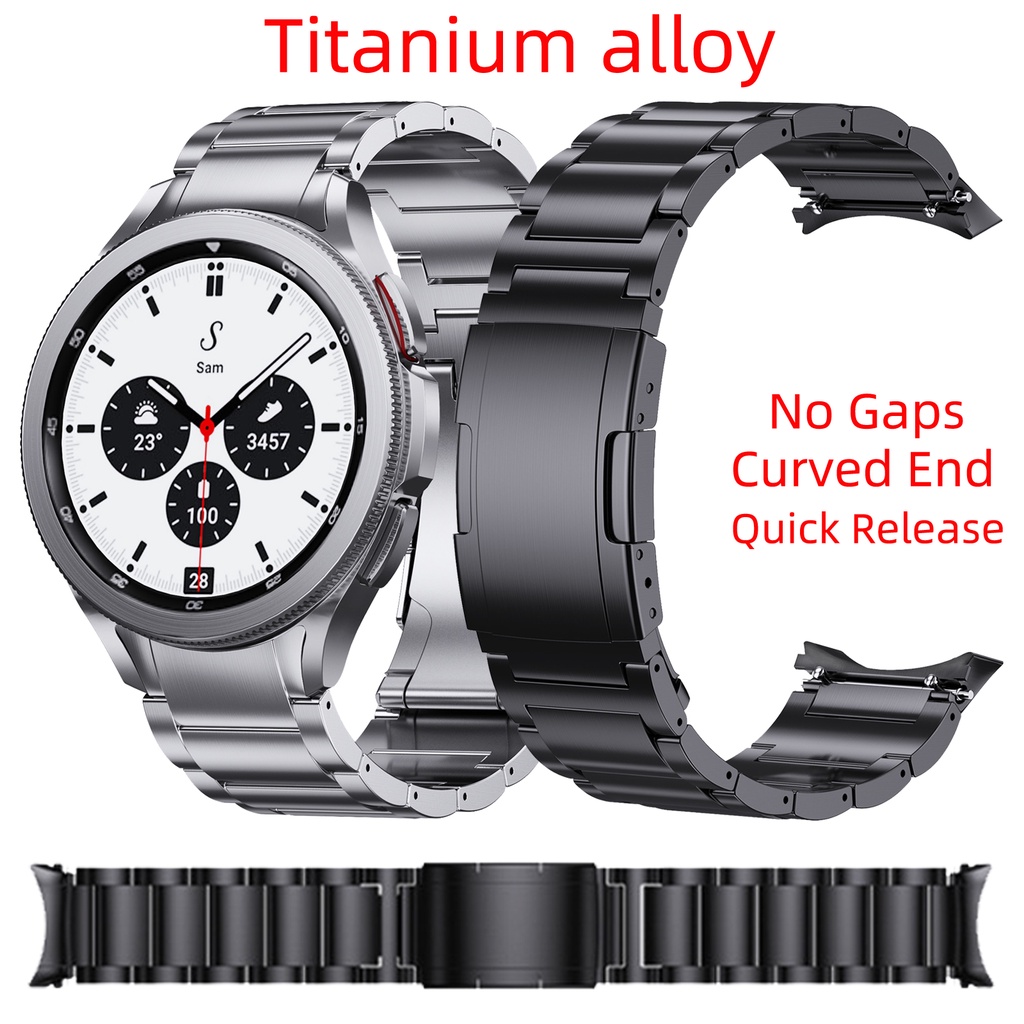 三星 Galaxy Watch 6 Classic 5 Pro 4 錶帶  弧口 鈦合金 快拆 輕量 鈦金屬 鈦錶帶