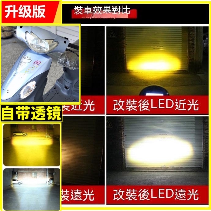 風100小盤h6魚眼led燈炮 SYM三陽機車風100聚光版led燈  LED魚眼大燈 LED魚眼機車大燈 LED小盤大