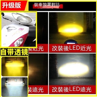 風100小盤h6 LED小盤大燈炮 SYM三陽機車風100聚光版led燈 LED魚眼大燈 LED魚眼機車大燈