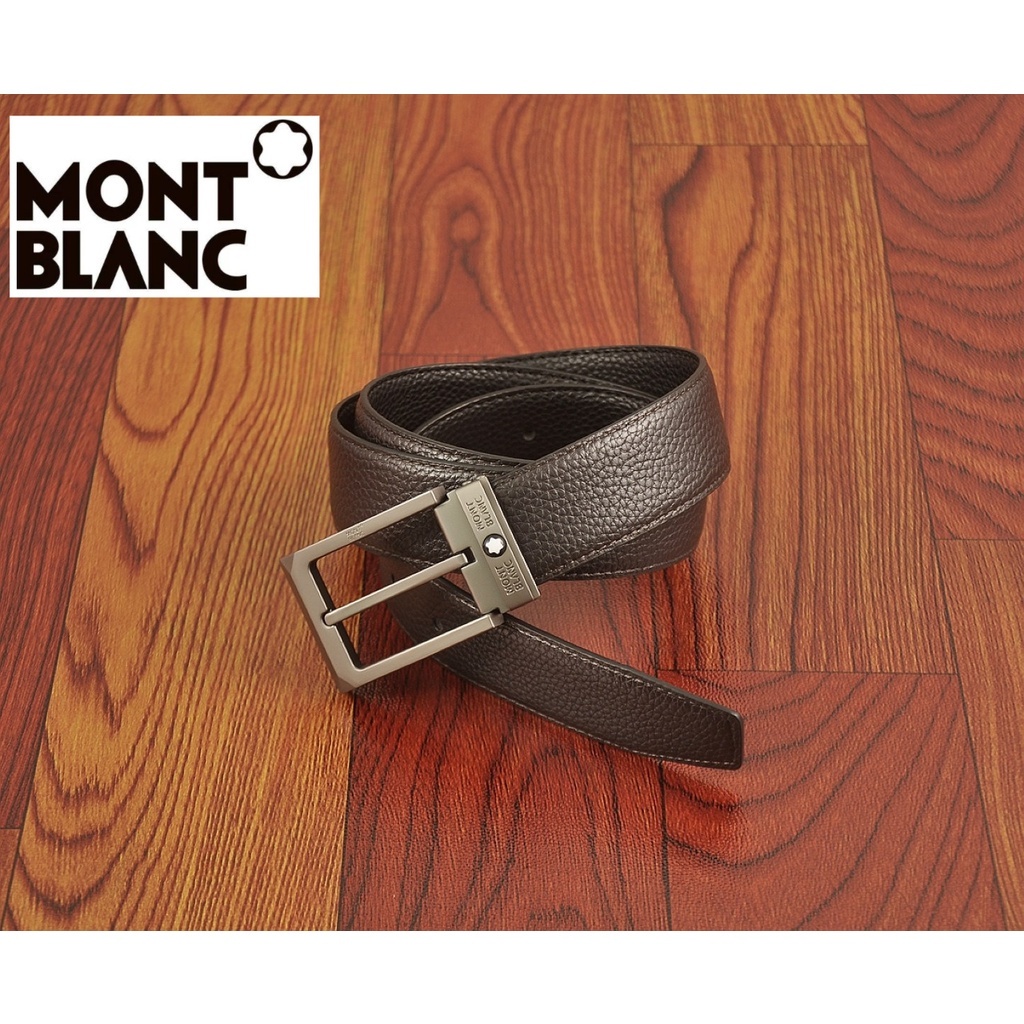 ! Mont BLANC 皮革生日牛皮休閒耐用腰帶皮帶中性腰帶