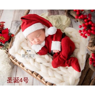 新生兒攝影服嬰兒耶誕衣服帽子兒童攝影服飾影樓服裝滿月