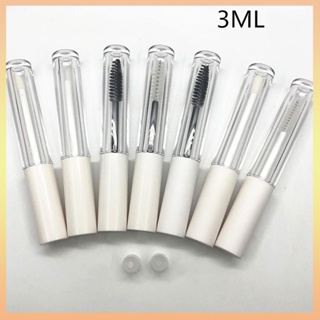 3ml 淺白帽唇彩棒管空透明化妝品眼線液生長瓶睫毛膏睫毛膏管