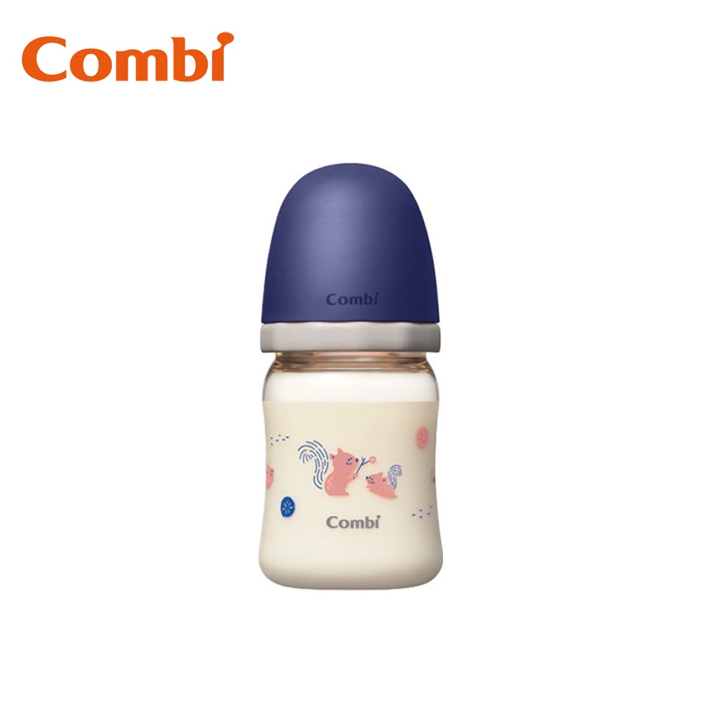 【Combi】真實含乳寬口PPSU奶瓶160ml_藍