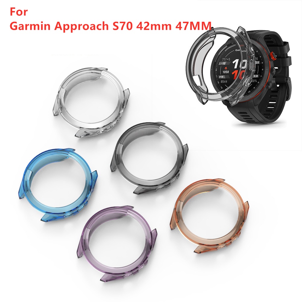 Garmin ApproachS70 42mm 47MM 手錶配件的軟 Tpu 鏤空外殼 佳明s70 糖果殼