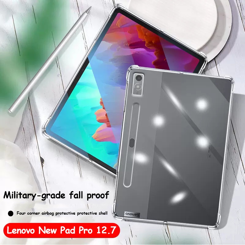 LENOVO 安全氣囊軟 TPU 適用於聯想小新 Pad Pro 12.7" 外殼透明保護套適用於 Tab P12 12