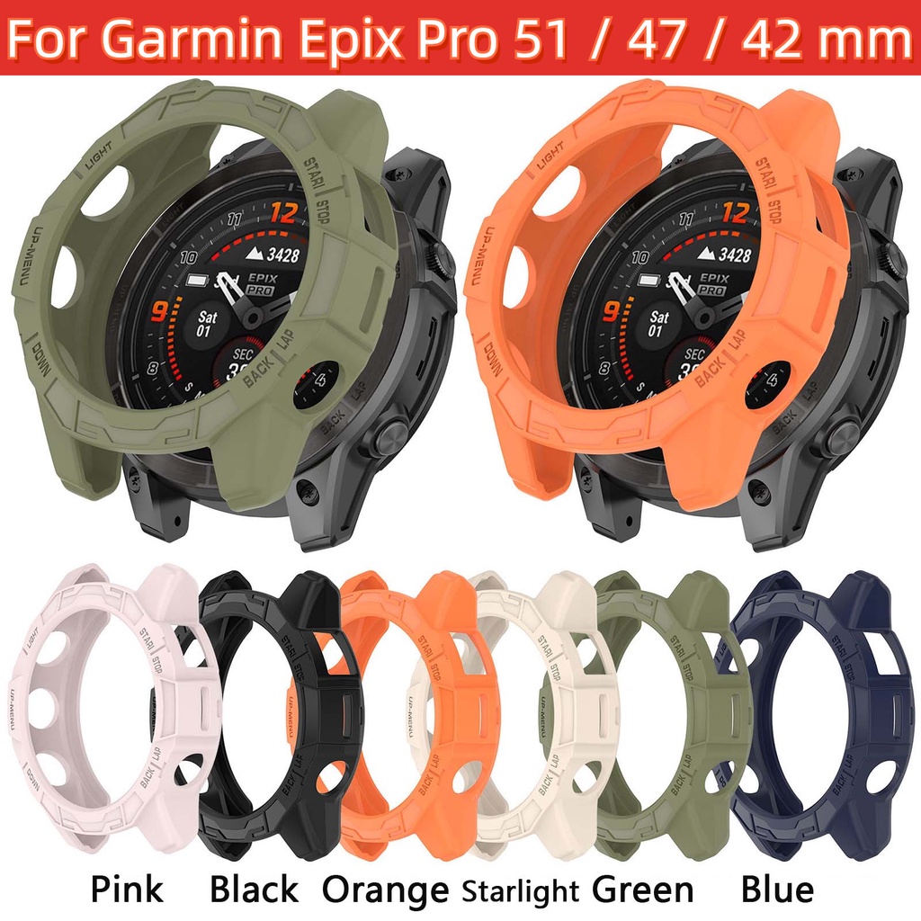 Garmin Epix Pro 51mm 47mm 42mm 鏤空矽膠殼手錶防摔裝甲保護套液體矽膠套