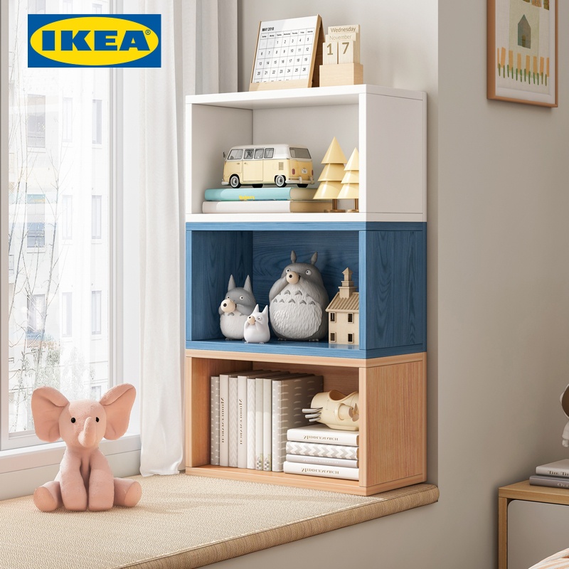 免運特惠🎑 IKEA宜家宜 木飄窗書架 分隔板桌 上桌面組合櫃 多功能小書櫃 書桌落地櫃 靠牆轉角收納櫃