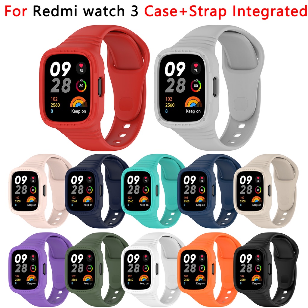 XIAOMI 適用於 RedMi Watch 3 矽膠腕帶手鍊適用於小米 RedMi Watch3 智能錶帶 Smart