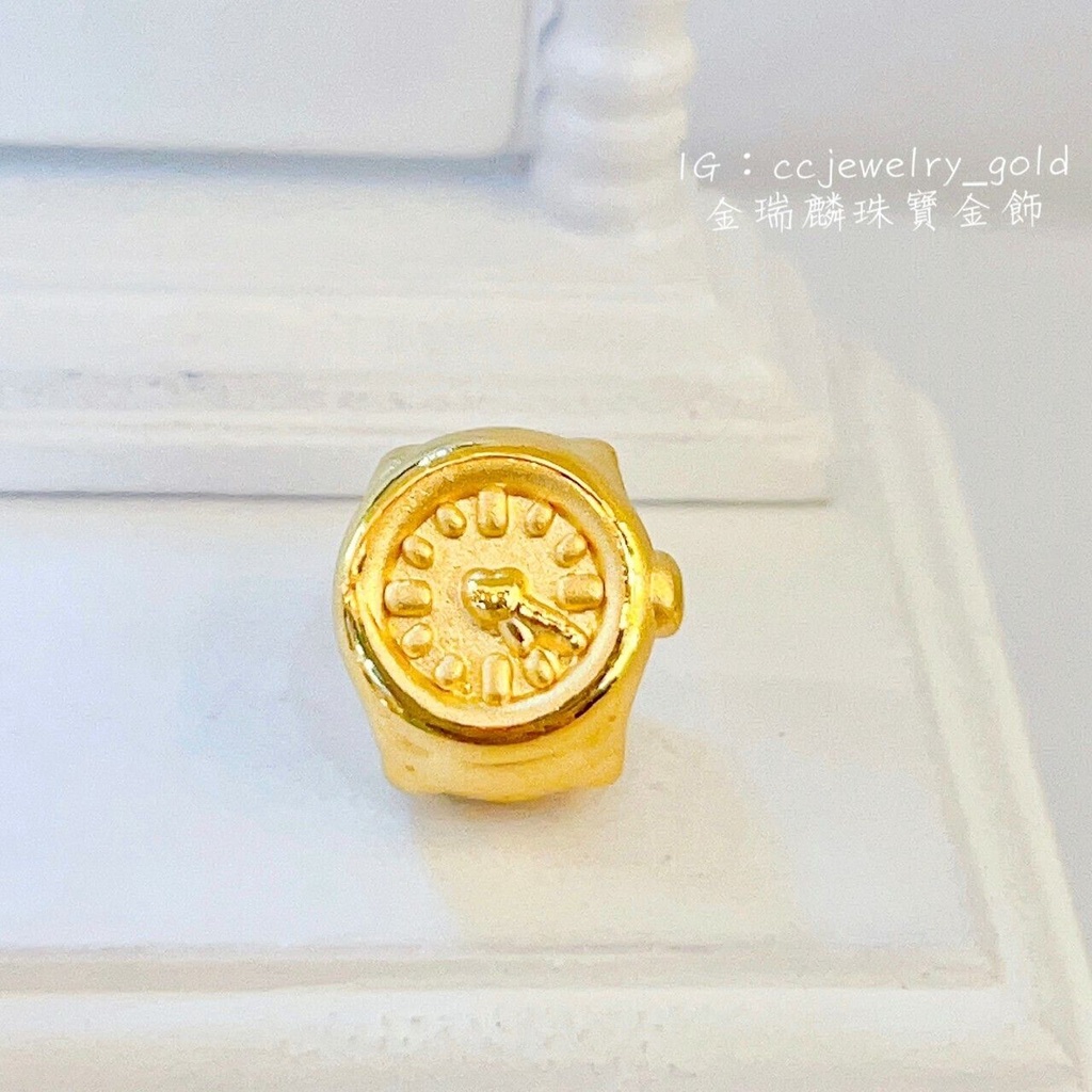 《金瑞麟金飾》黃金手錶 黃金串珠 穿孔配件 純金9999