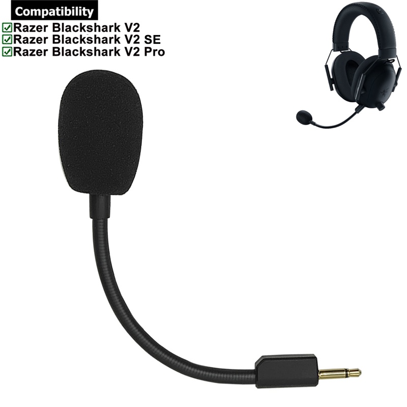 適用於 Razer BlackShark V2 / V2 Pro / V2 SE 遊戲耳機替換麥克風的耳機麥克風吊桿電纜