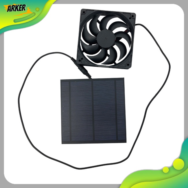 Ak 20W 太陽能電池板風扇冷卻排氣扇適用於狗屋雞舍棚外部 IP65 防水太陽能風扇