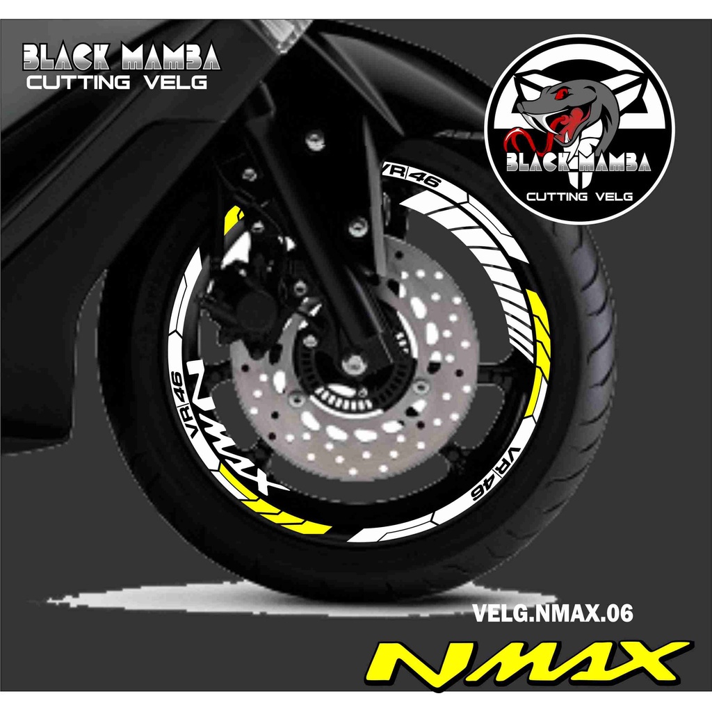 山葉 切割貼紙輪輞 NMAX 貼紙 LIS 列表變化輪胎/VELG YAMAHA NMAX 06