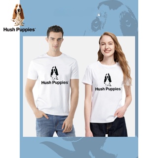 Hush Puppies LOGO印花休閒圓領短袖T恤男女皆宜 |Wa-21320d