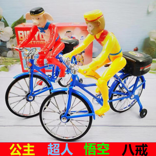 REOQ 新款電動孫悟空豬八戒公主娃娃騎自行車電動超人單車熱賣兒童玩具
