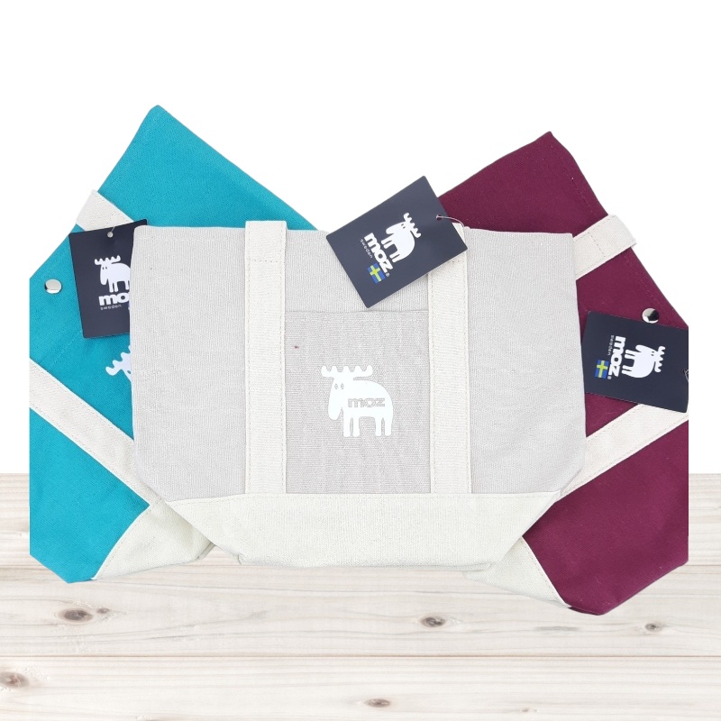 全新現貨》MOZ 瑞典 麋鹿 北歐風帆布袋 帆布袋 托特包 手提包 (3色可選) 瑞 麋 北歐風帆布袋