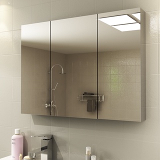 【破損包換】 不銹鋼 浴室鏡櫃 鏡箱 浴鏡 單獨掛牆式洗手間鏡箱廁所衛生間鏡子帶置物架收納