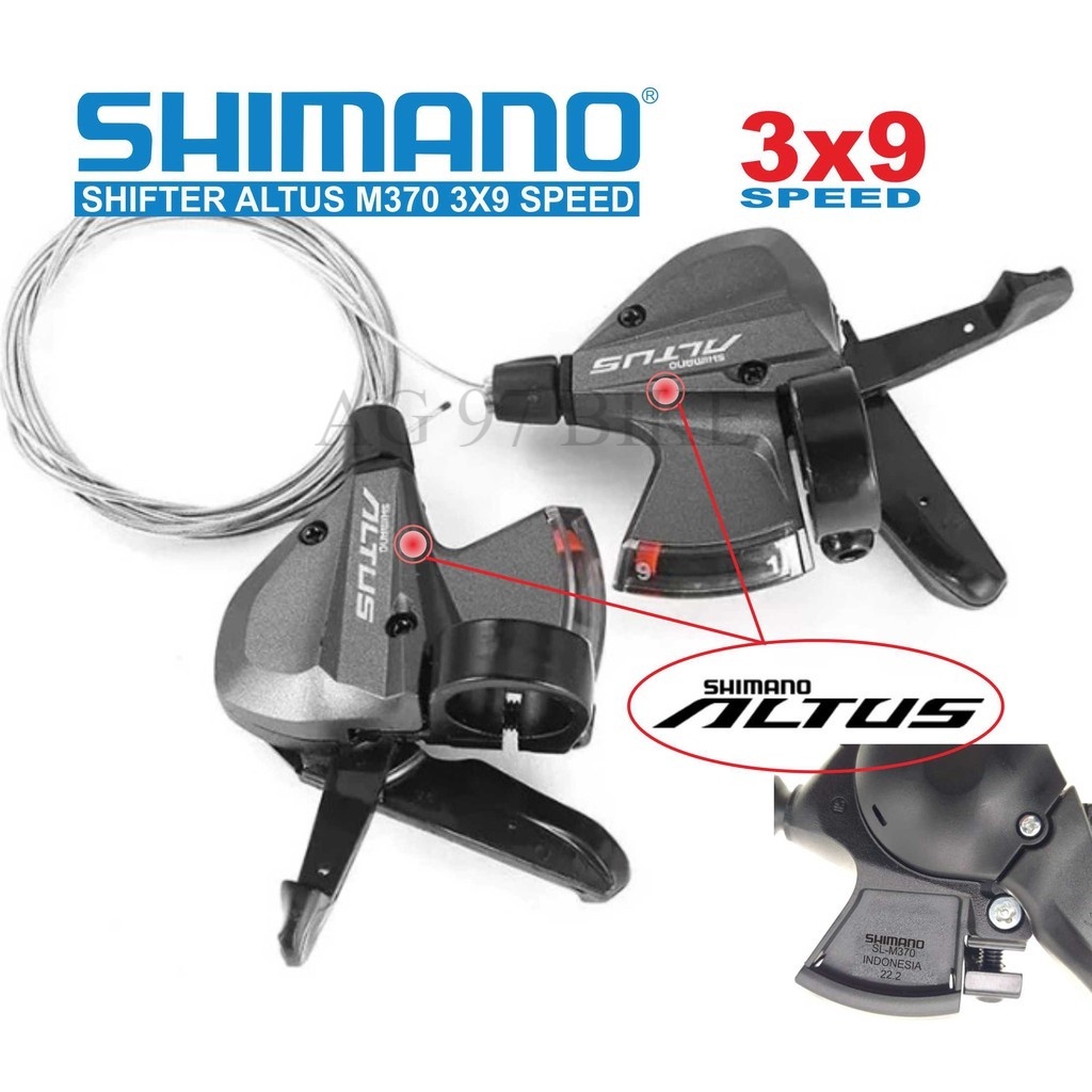 Shimano ALTUS M370 M310 變速桿 3x8 9 速右左齒輪通 MTB 山地自行車