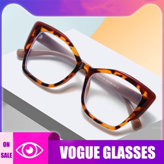 2024 高品質 TR90 鏡框復古風格超輕女士男士 Ins 時尚貓眼豹紋防藍光眼鏡