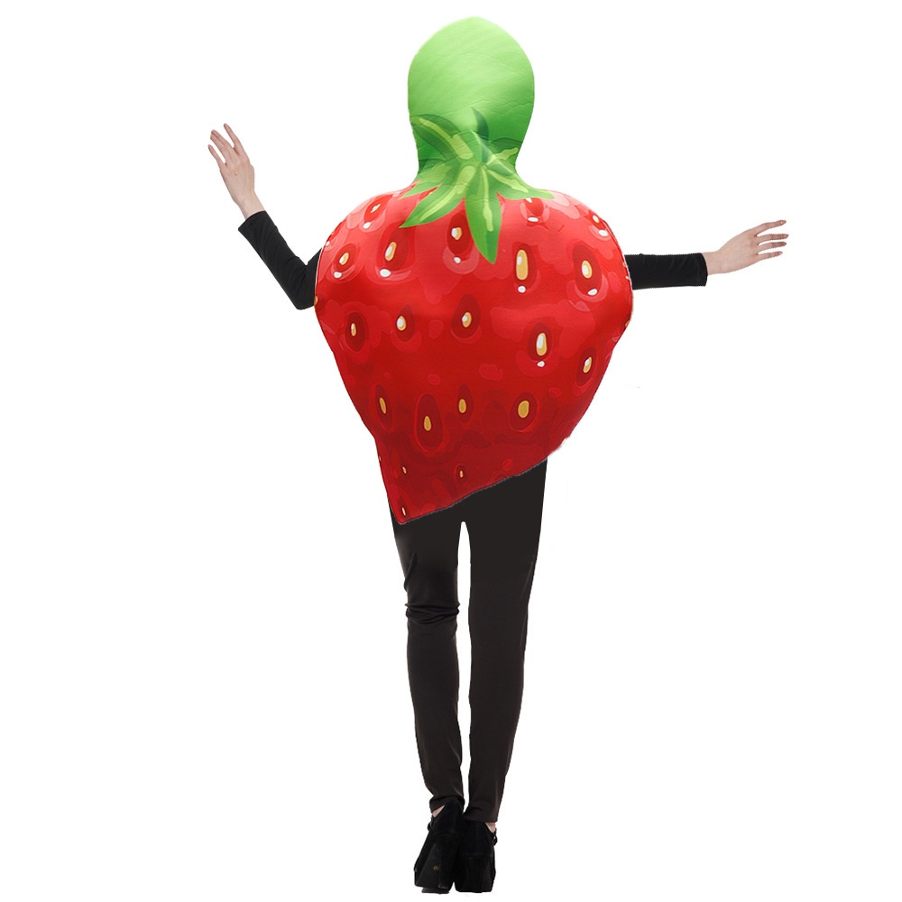 萬聖新款搞怪舞臺趣味派對水果cos草莓酪梨魚人道具服