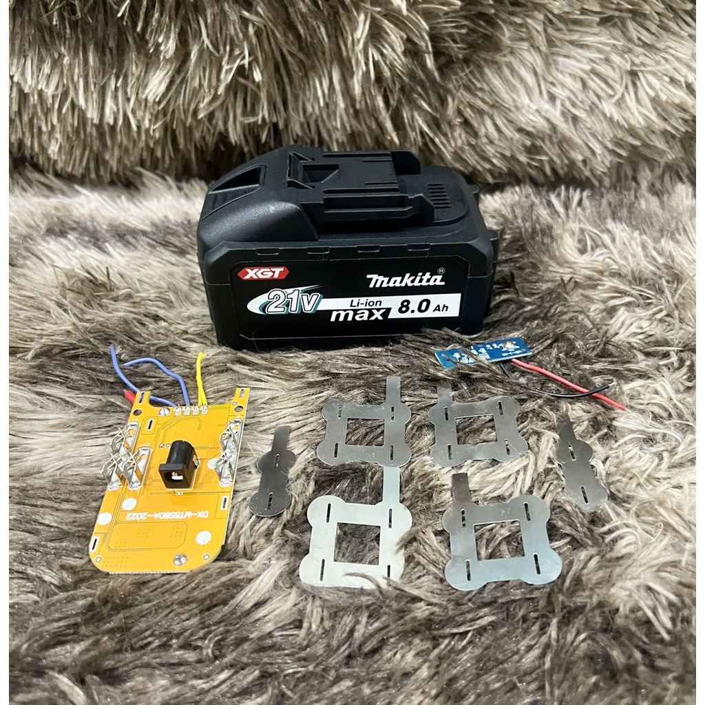 Makita 5s-2p 18V 8AH 電池 21700 充電適配器防震電路盒。