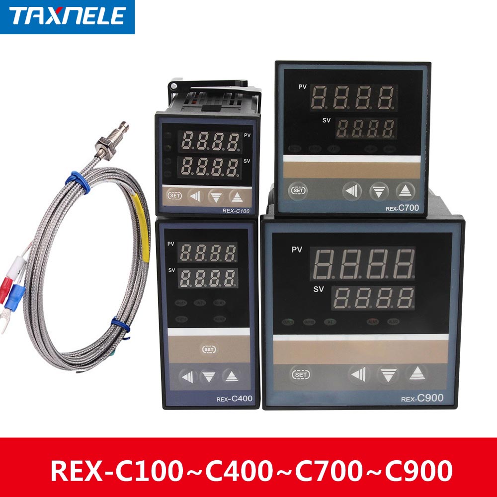 Rex C100 C400 C700 C900 PID數字智能工業溫控器110V 240V繼電器溫控器SSR繼電器輸出