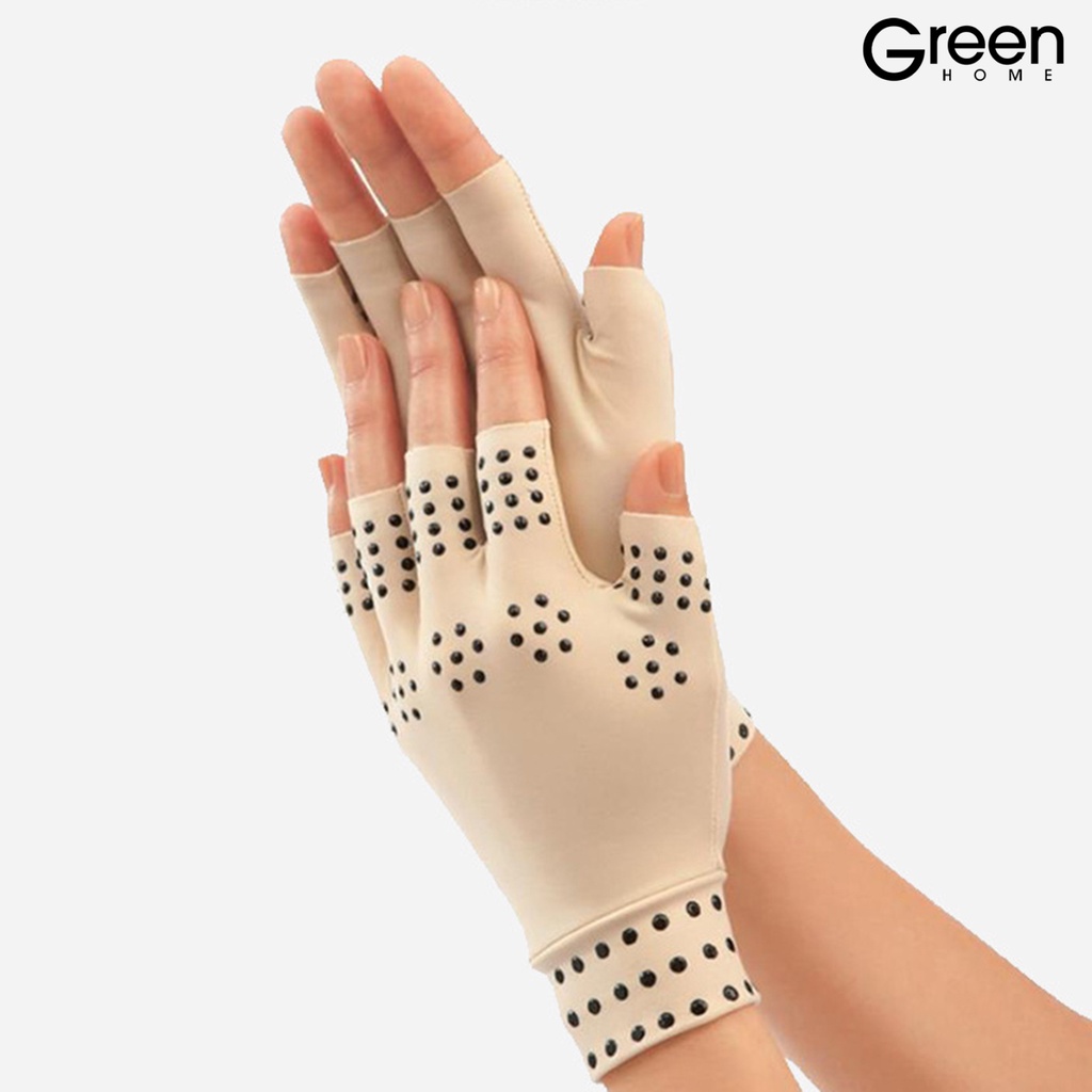 [精品小屋]男女同款磁療壓力手套關節理療半指防滑手套