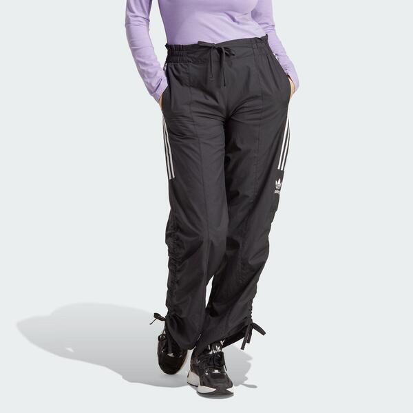 Adidas Parley TP HN4498 女 長褲 國際版 休閒 復古 三葉草 可調式褲腳 高腰 時尚 黑