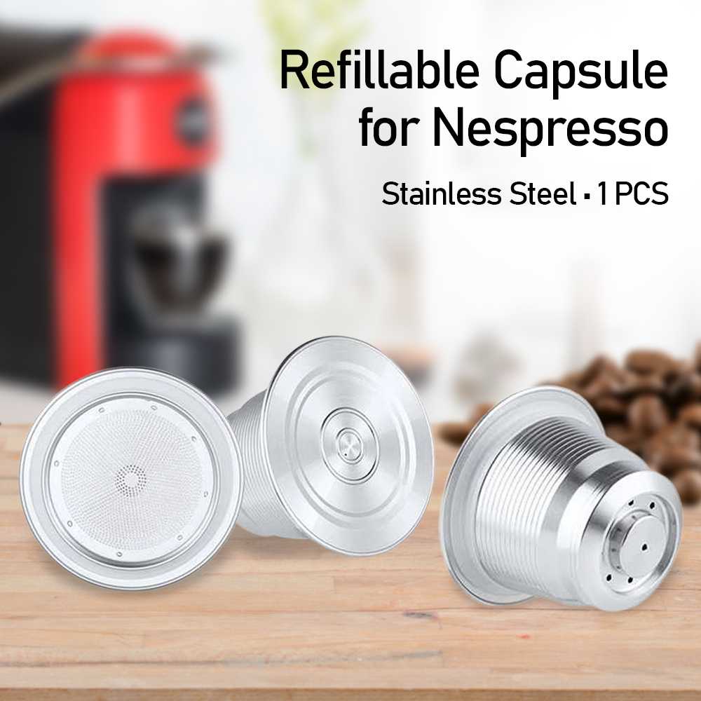 Icafilas 可再填充膠囊升級不銹鋼 1PCS 適用於 Nespresso