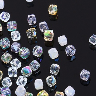 5MM高透多切面炫彩晶晶珠手工DIY手鍊項鍊飾品配件水晶玻璃珠串珠有孔批發