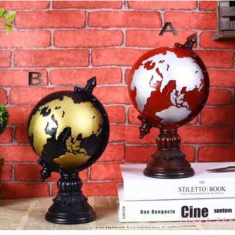 [HOME] 地球儀 2款 復古地球儀 存錢筒 歐式鄉村風 擺件 擺飾 書桌 書房 書櫃 辦公室 擺設 攝影道具