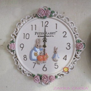 [HOME]彼得兔 比得兔 玫瑰刻花掛鐘 彼得兔家族 時鐘 壁鐘 掛鐘 Peter Rabbit 居家