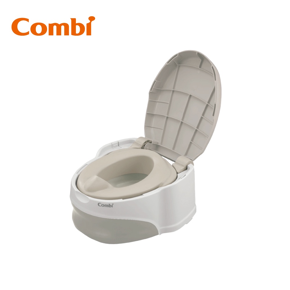 【Combi】 優質坐式分段訓練便器_灰卵石