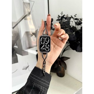 輕奢 適用於 小米手環8 Pro 華為Watch Fit 2 OPPO Watch Free X字鑽錶帶 時尚個性 錶帶
