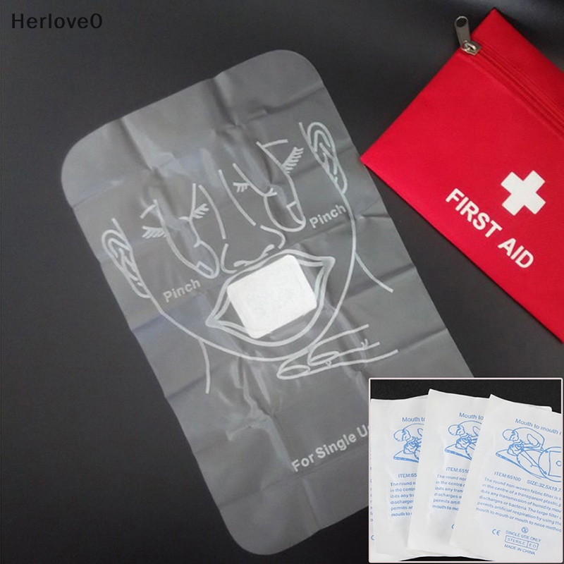 Herlove 10 件 Cpr 面罩一次性 Cpr 面罩屏障急救工具
 Tw