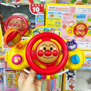 日本麵包超人方嚮盤玩具模擬駕駛聲光音樂兒童推車掛件寶寶早敎
