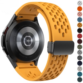 SAMSUNG 適用於三星 Galaxy Watch 6 5 4 40mm 44mm 5Pro 45mm 磁扣錶帶 6