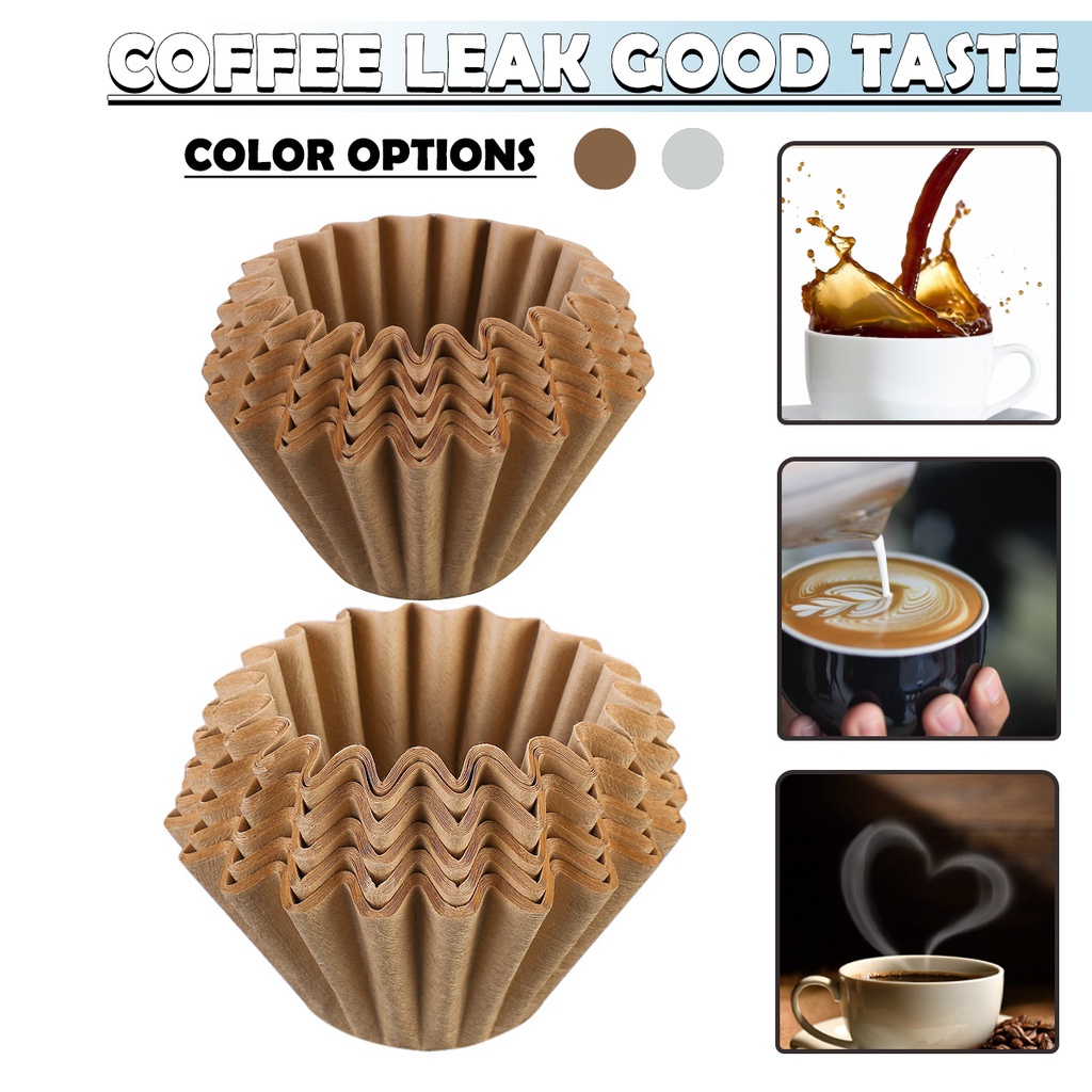 50pcs 咖啡濾紙一次性籃式咖啡過濾器,適用於滴漏式咖啡機