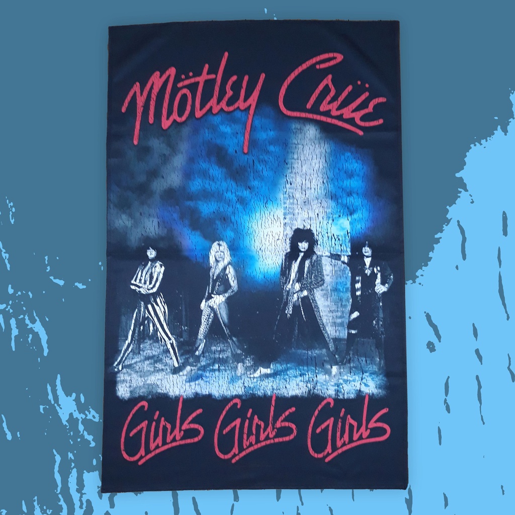 MOTLEY CRUE-GIRLS, GIRLS, GIRLS 掛布 重金屬 搖滾 樂團官方正版授權週邊