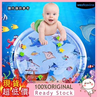 [寵兒母嬰] 嬰兒拍拍墊大號100cm圓形鯊魚戲水墊環保pvc兒童爬行充氣水墊