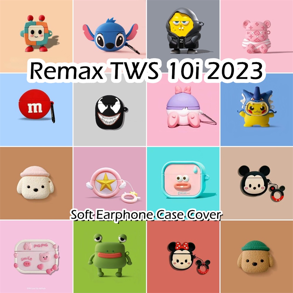 現貨! 適用於 Remax TWS 10i 2023 Case 防摔卡通系列軟矽膠耳機套外殼保護套 NO.2