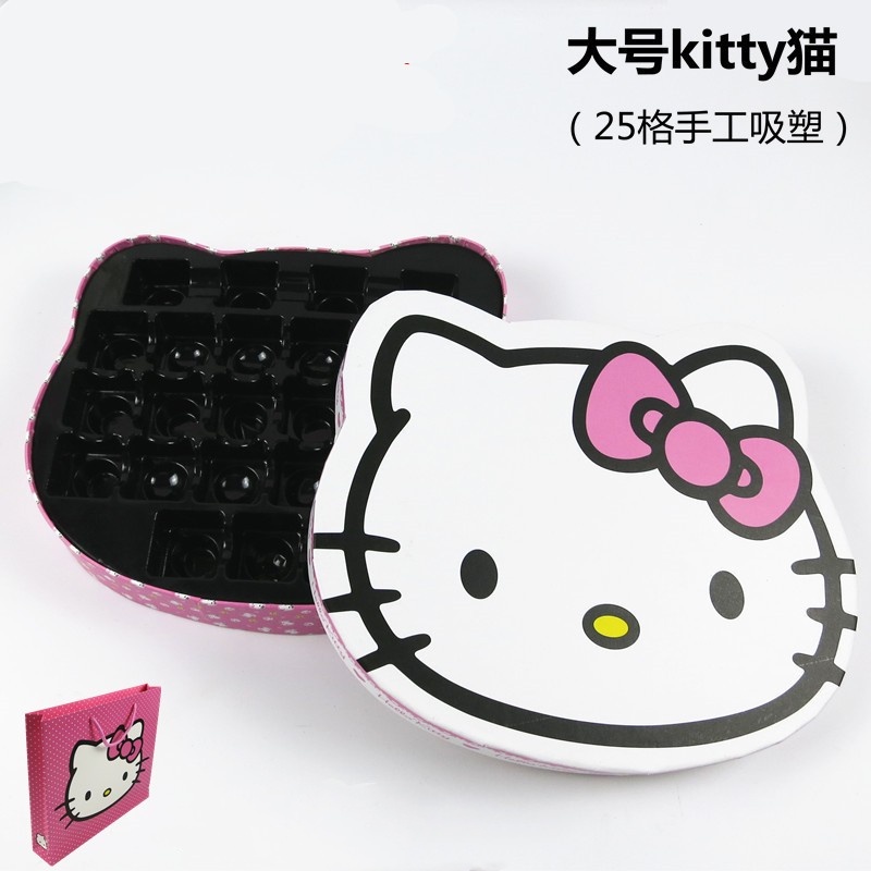 【現貨】【巧克力盒】25格 kitty貓 巧克力盒 費列羅包裝盒 hello kitty 月餅禮品盒