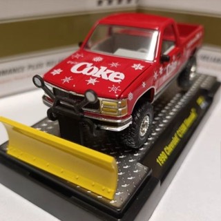 M2 1/64 雪佛蘭雪地越野皮卡車模型 Chevrolet C1500 可口可樂絕版車模