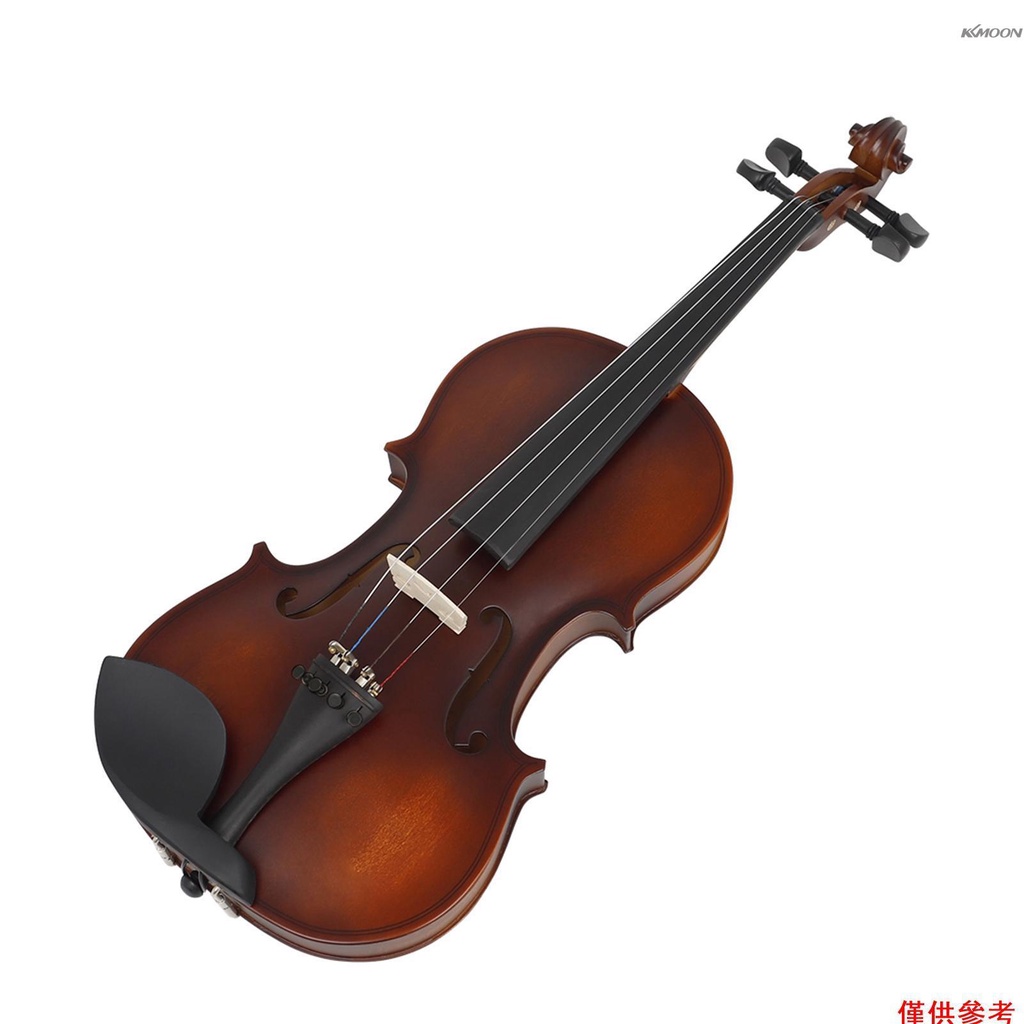 KKmoon AV-590 4/4阿斯頓維拉小提琴 復古啞光 椴木琴身烏木配件 可用於初學演奏考級 適用於音樂愛好者初學