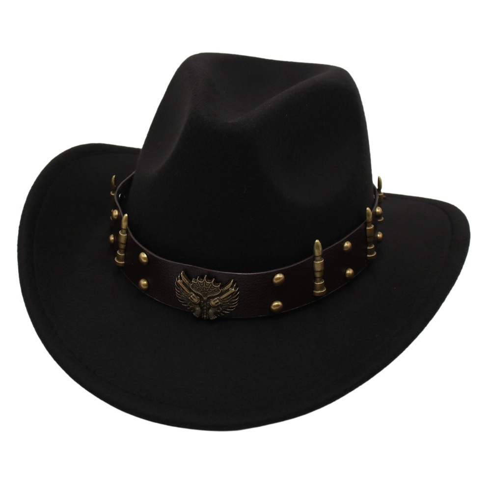 西部牛仔帽 Vintage Style Fashion Fedora 禮帽爵士帽男女通用羊毛帽